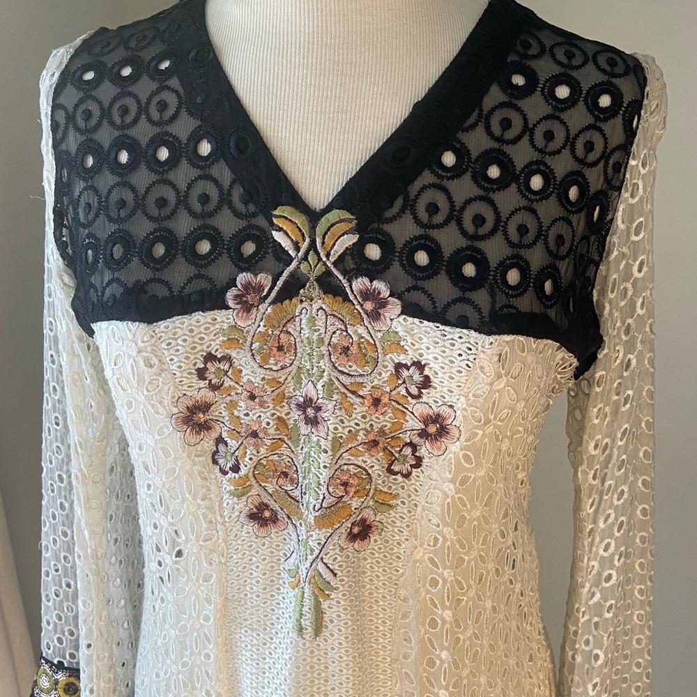 👑 Intricate Lace Embroidered Dress